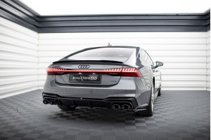 Rear Valance + Exhaust Ends Imitation Audi A7 S-Line C8 / S7 C8 / C8 Facelift / S7 Facelift
