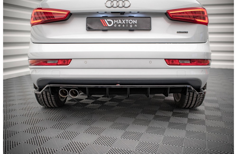 Rear Splitter (with vertical bars) Audi Q3 Sport 8U Facelift