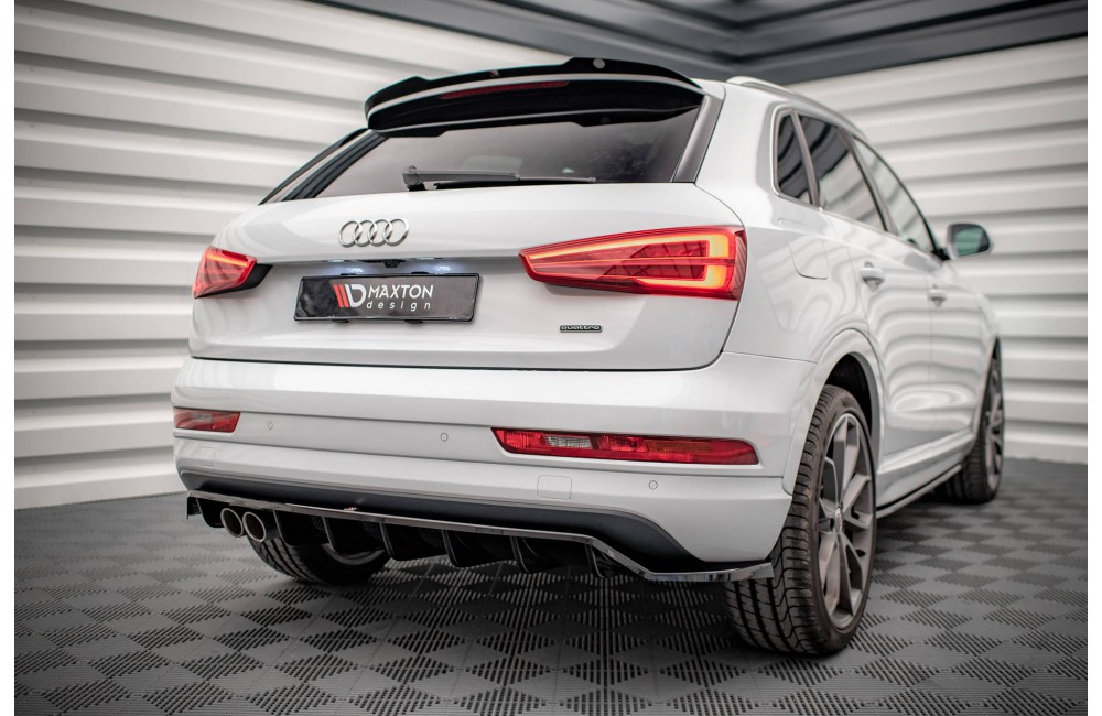 Rear Splitter (with vertical bars) Audi Q3 Sport 8U Facelift