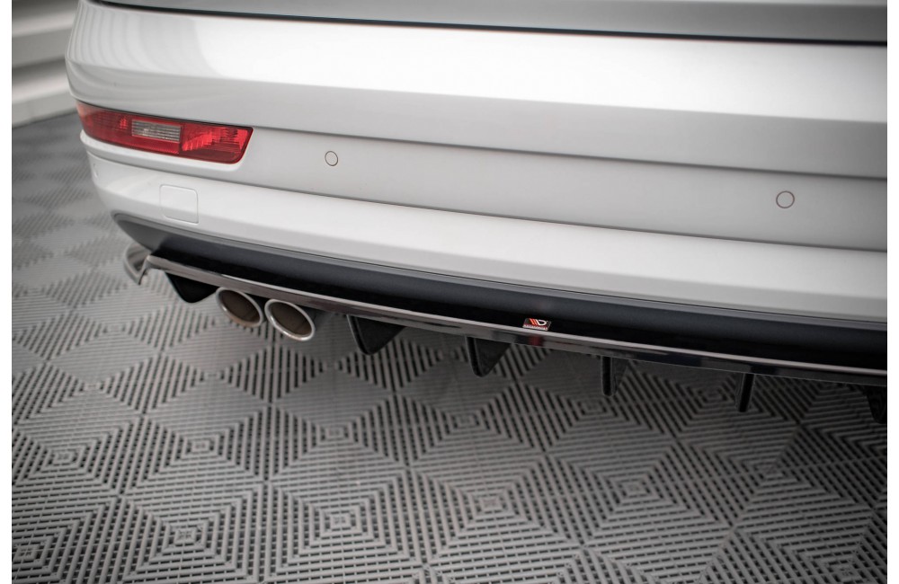 Rear Splitter (with vertical bars) Audi Q3 Sport 8U Facelift