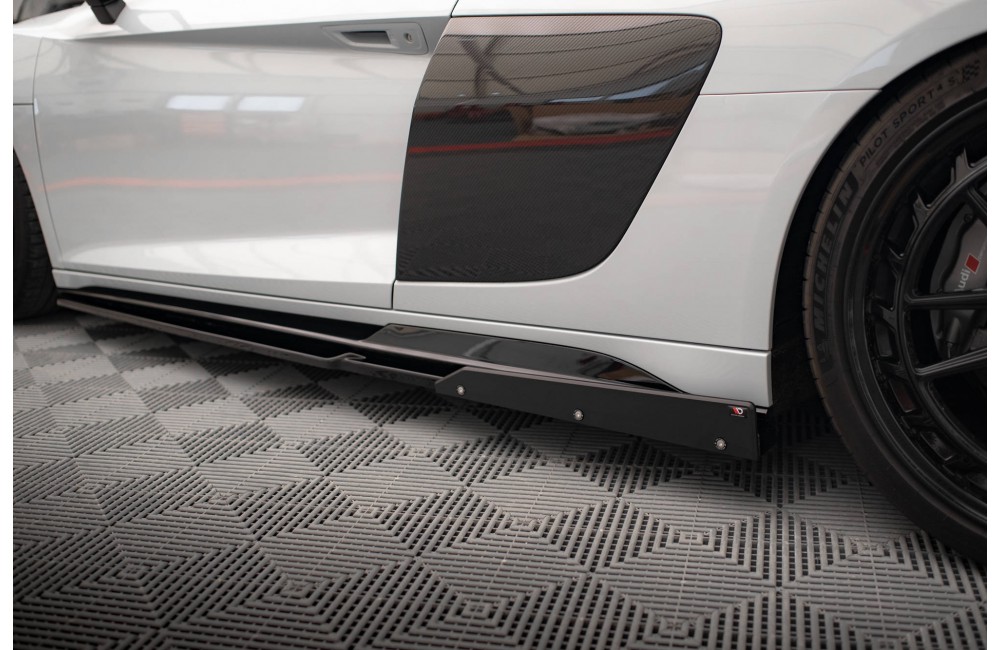 Side Skirts Diffusers  V.2+ Flaps Audi R8 Mk2 Facelift