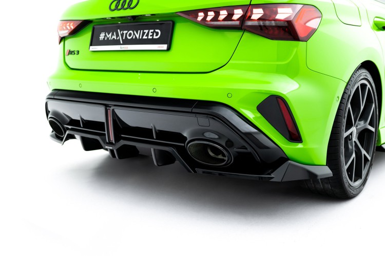 Πίσω Splitter (με κάθετους στύλους) V.1 Audi RS3 Sportback 8Y Facelift