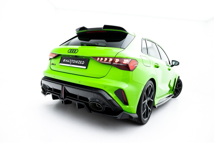 Πίσω Splitter (με κάθετους στύλους) V.1 Audi RS3 Sportback 8Y Facelift