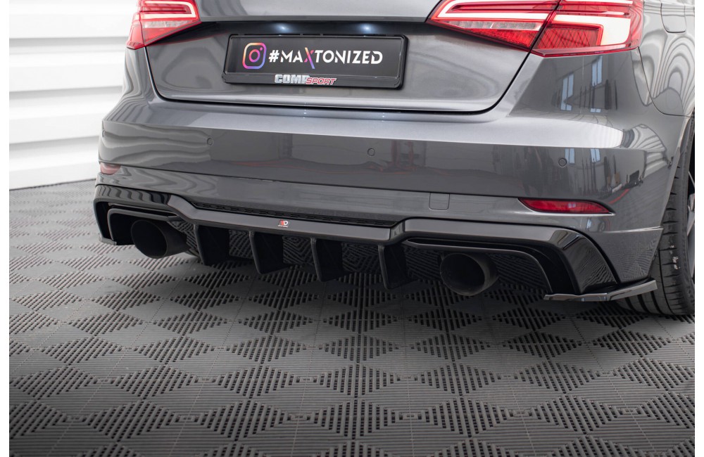 Rear Valance Audi A3 S-Line Sportback 8V Facelift (Version with single exhausts on both sides)