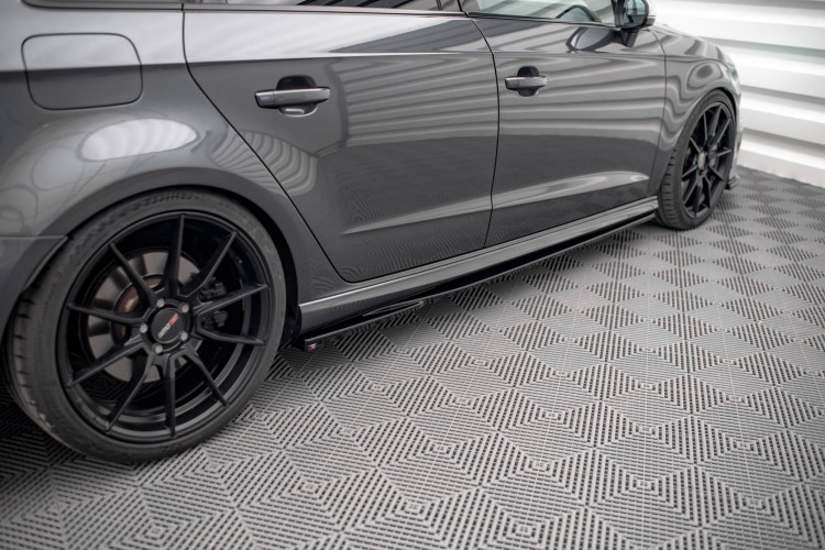 Side Skirts Diffusers V.2 Audi S3 / A3 S-Line Sportback 8V / 8V Facelift