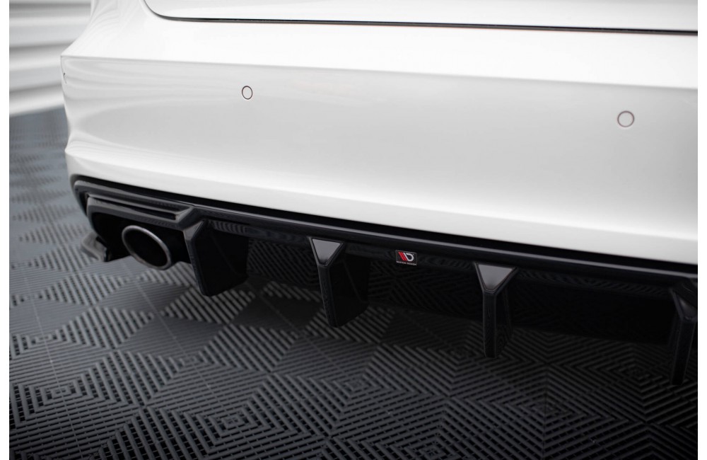 Rear Valance Audi A3 S-Line Sportback 8V (Version with single exhaust tips on one side) - Version with single exhaust tips on one side