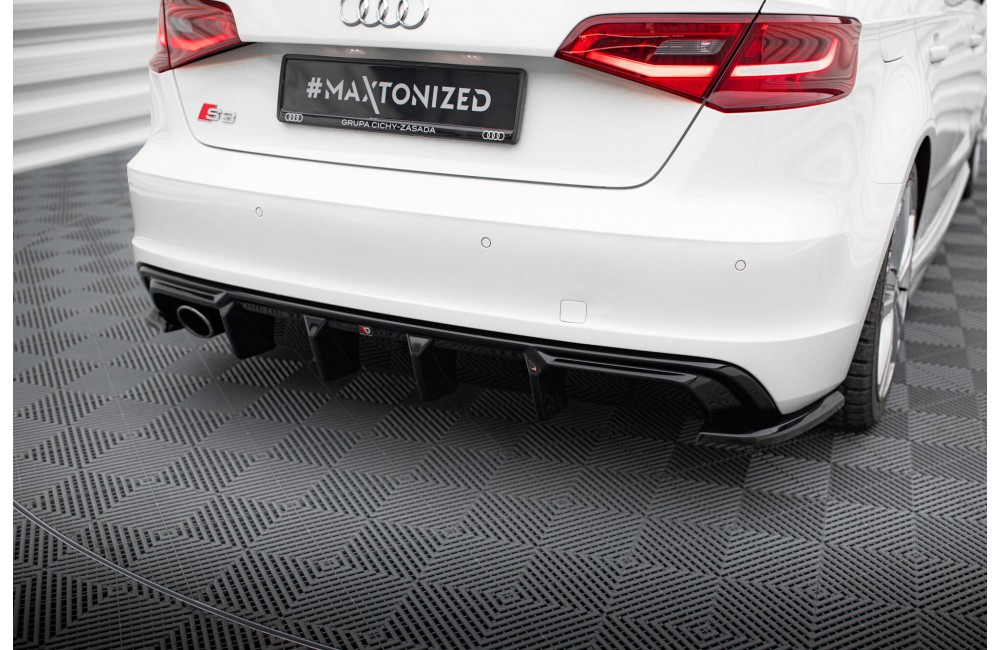 Rear Valance Audi A3 S-Line Sportback 8V (Version with single exhaust tips on one side) - Version with single exhaust tips on one side