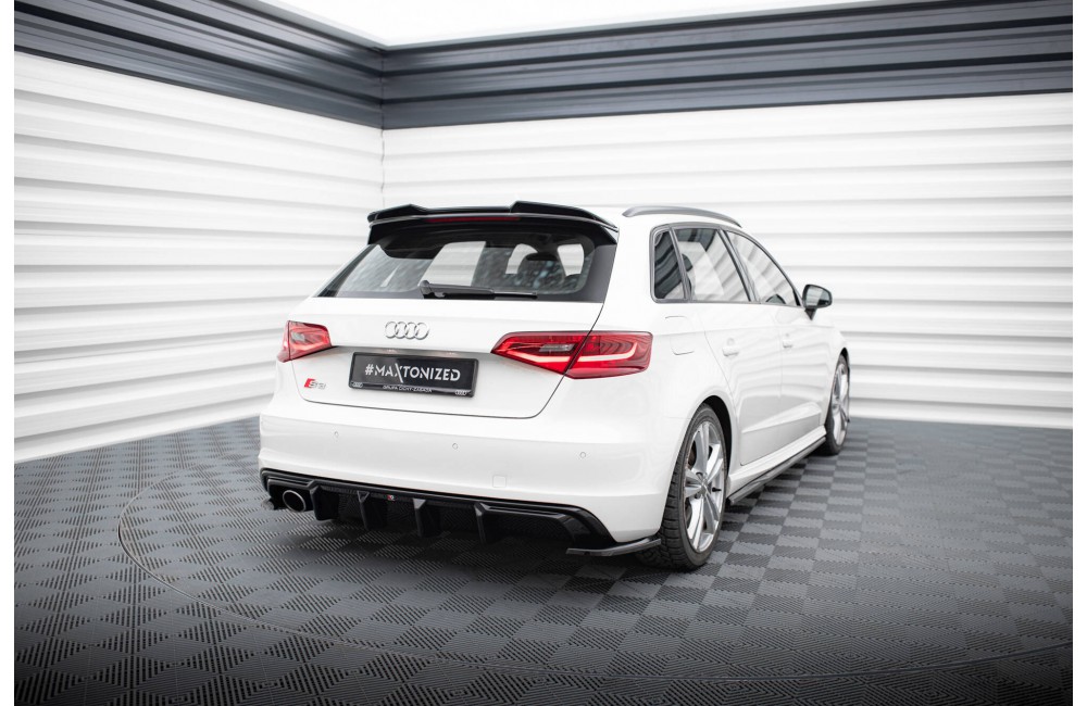 Rear Valance Audi A3 S-Line Sportback 8V (Version with single exhaust tips on one side) - Version with single exhaust tips on one side