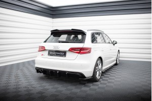 Rear Valance Audi A3 S-Line Sportback 8V (Version with single exhaust tips on one side) - Version with single exhaust tips on one side