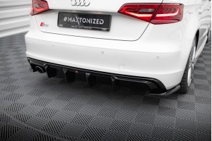 Rear Valance Audi A3 S-Line Sportback 8V (Version with single exhaust tips on one side) - Version with single exhaust tips on one side