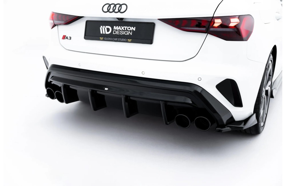 Rear Valance + Exhaust Ends Imitation Audi A3 S-Line Sportback 8Y Facelift