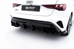 Rear Valance + Exhaust Ends Imitation Audi A3 S-Line Sportback 8Y Facelift