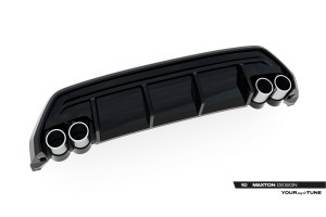 Rear Valance + Exhaust Ends Imitation Audi A3 S-Line Sportback 8Y Facelift