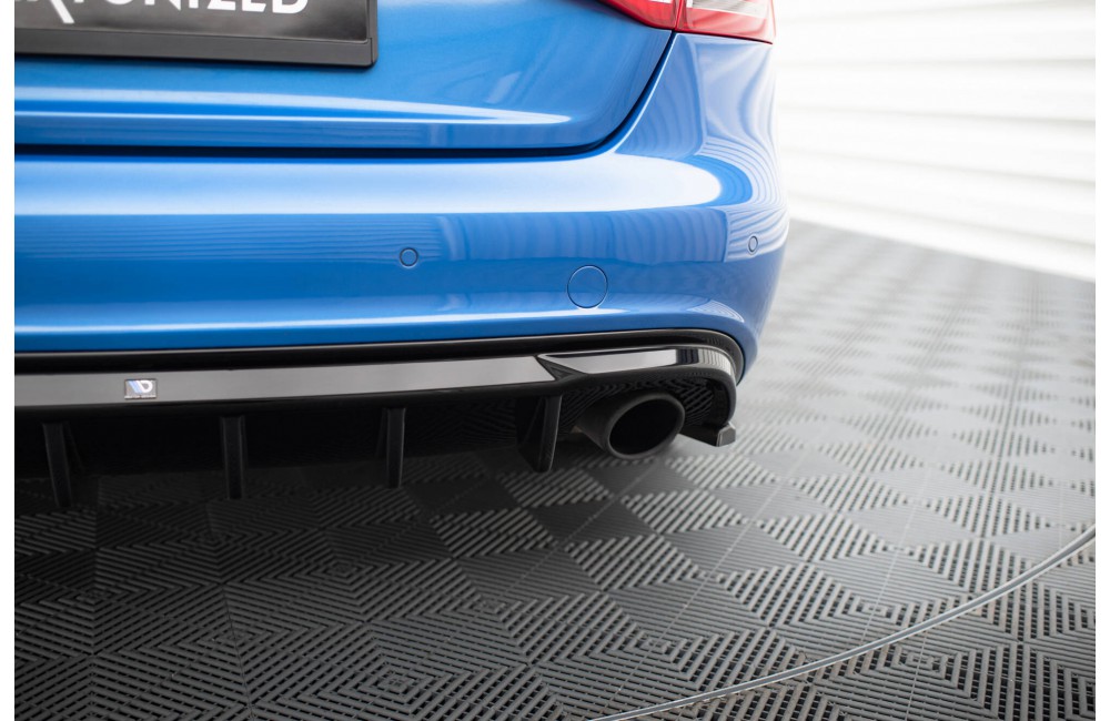Rear Valance Audi A4 S-Line Sedan / Avant B8 (Version with single exhaust tips on both sides) - Version with single exhaust tips on both sides