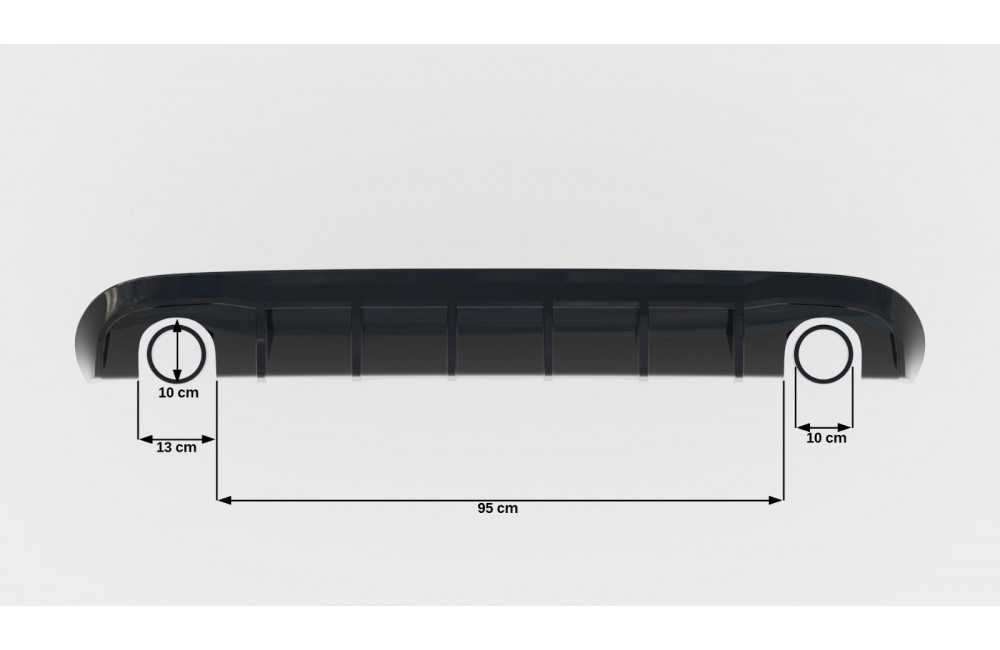 Rear Valance Audi A5 S-Line Sportback 8T (Version with single exhaust tips on both sides) - Version with single exhaust tips on both sides