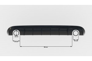 Rear Valance Audi A5 S-Line Sportback 8T (Version with single exhaust tips on both sides) - Version with single exhaust tips on both sides