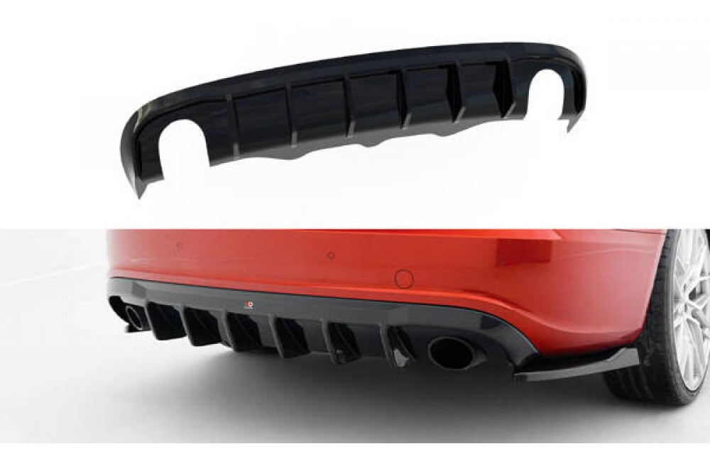 Rear Valance Audi A5 S-Line Sportback 8T (Version with single exhaust tips on both sides) - Version with single exhaust tips on both sides