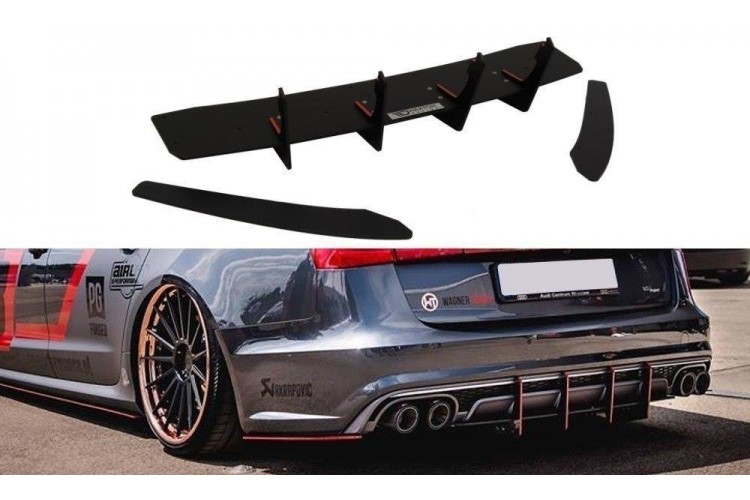 Πίσω Diffuser & Πίσω Side Splitters Audi S6 C7 FL