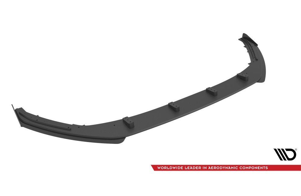 Street Pro Front Splitter + Flaps Audi A3 8Y - Black + Gloss Flaps