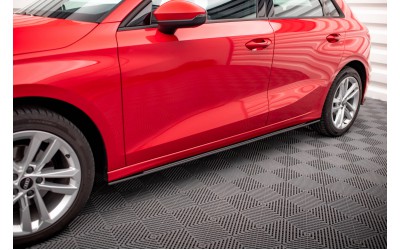 Street Pro Side Skirts Diffusers Audi A3 8Y - Black