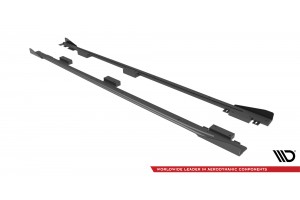 Street Pro Side Skirts Diffusers + Flaps Audi A3 8Y - Black + Gloss Flaps Street Pro Side Skirts Diffusers + Flaps Audi A3 8Y - Black + Gloss Flaps