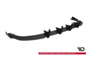 Street Pro Rear Diffuser + Flaps Audi A3 Sedan 8Y - Black + Gloss Flaps