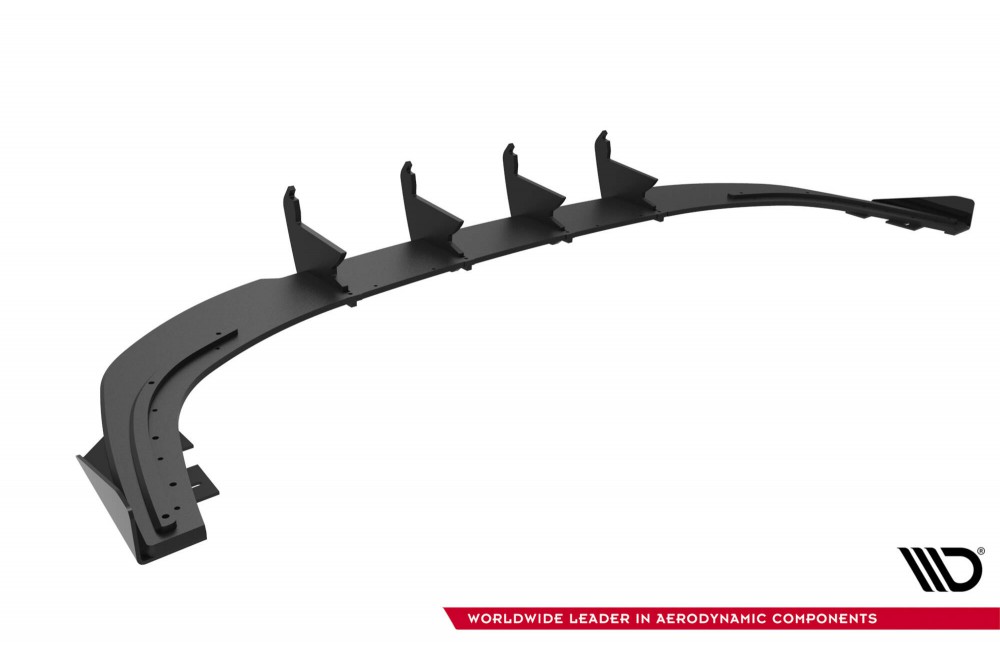 Street Pro Rear Diffuser + Flaps Audi A3 Sedan 8Y - Black + Gloss Flaps