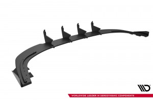 Street Pro Rear Diffuser + Flaps Audi A3 Sedan 8Y - Black + Gloss Flaps