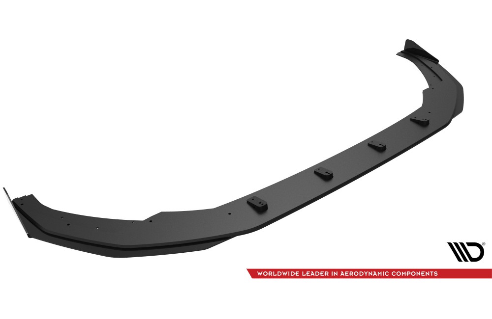 Street Pro Front Splitter + Flaps Audi S3 / A3 S-Line 8Y - Black + Gloss Flaps
