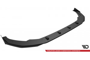 Street Pro Front Splitter + Flaps Audi S3 / A3 S-Line 8Y - Black + Gloss Flaps