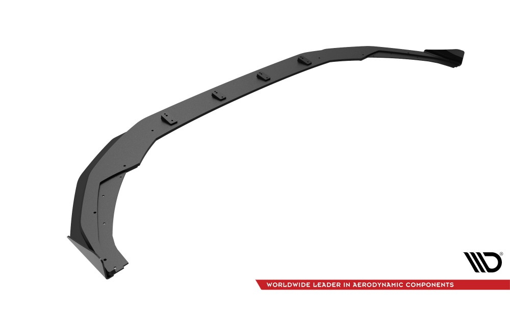 Street Pro Front Splitter + Flaps Audi S3 / A3 S-Line 8Y - Black + Gloss Flaps