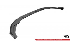 Street Pro Front Splitter + Flaps Audi S3 / A3 S-Line 8Y - Black + Gloss Flaps