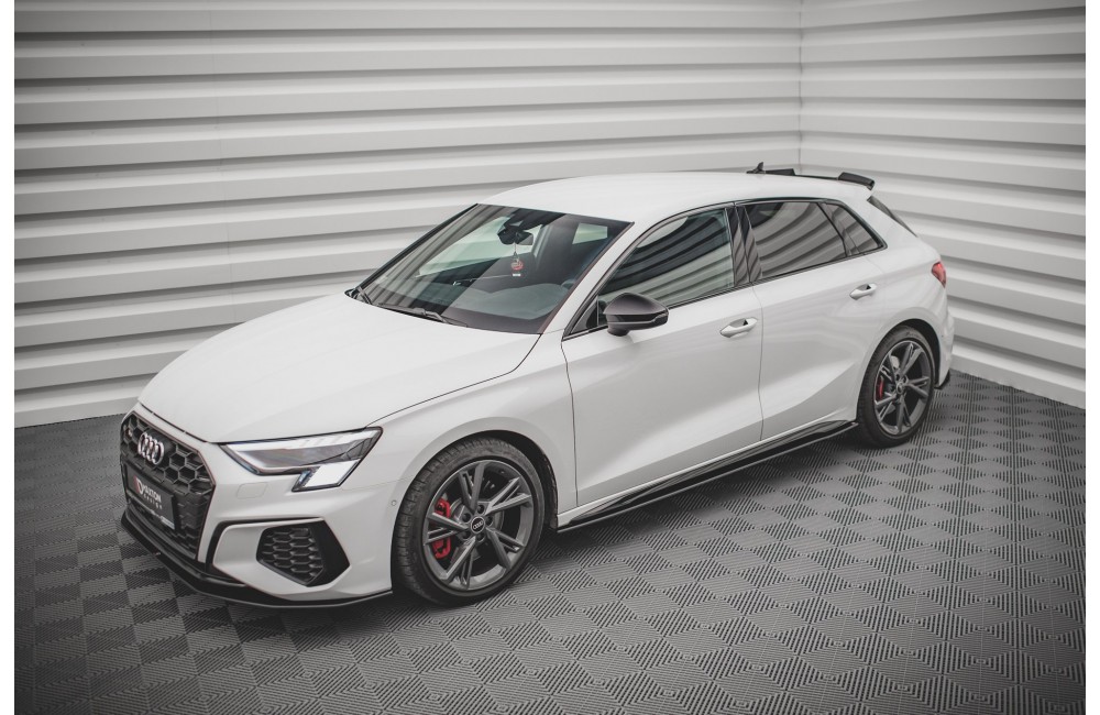 Street Pro Side Skirts Diffusers Audi S3 / A3 S-Line 8Y / 8Y Facelift - Black Street Pro Side Skirts Diffusers Audi S3 / A3 S-Line 8Y / 8Y Facelift - Black