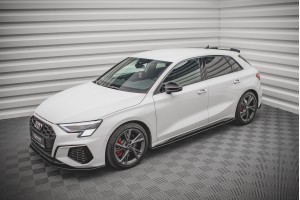 Street Pro Side Skirts Diffusers Audi S3 / A3 S-Line 8Y / 8Y Facelift - Black Street Pro Side Skirts Diffusers Audi S3 / A3 S-Line 8Y / 8Y Facelift - Black