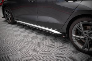 Street Pro Side Skirts Diffusers + Flaps Audi S3 / A3 S-Line 8Y / 8Y Facelift - Black + Gloss Flaps Street Pro Side Skirts Diffusers + Flaps Audi S3 / A3 S-Line 8Y / 8Y Facelift - Black + Gloss Flaps