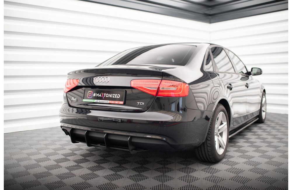Street Pro Rear Diffuser Audi A4 B8 Facelift - Black