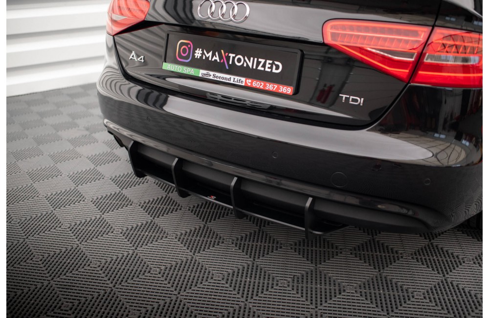 Street Pro Rear Diffuser Audi A4 B8 Facelift - Black