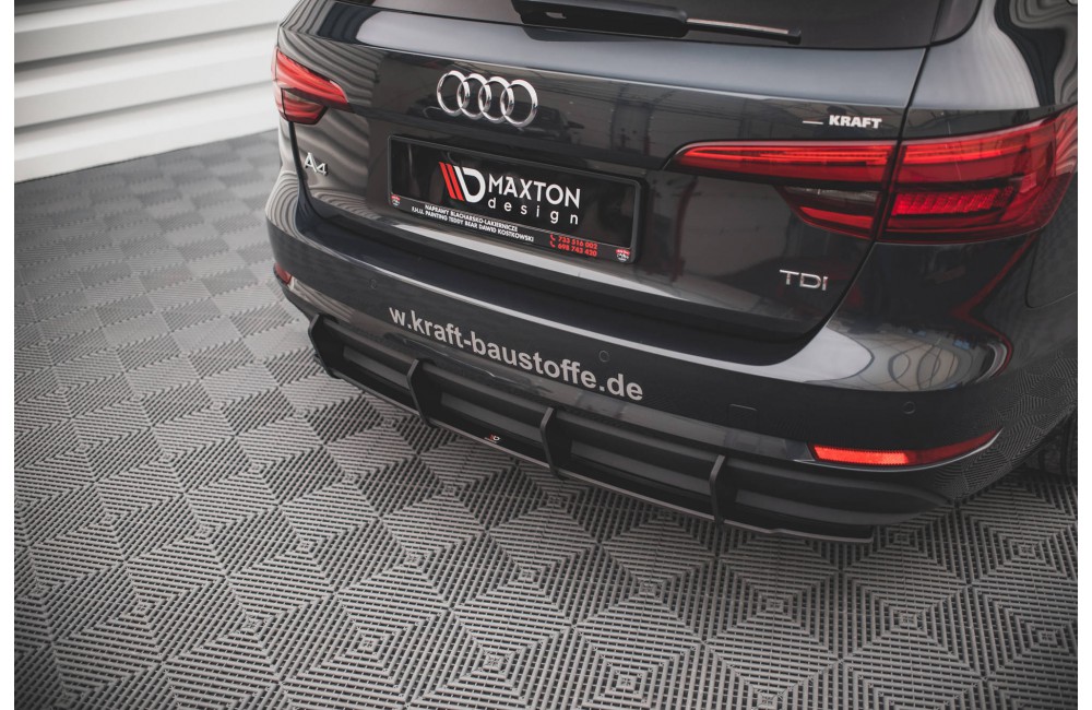Street Pro Rear Diffuser Audi A4 B9 - Black