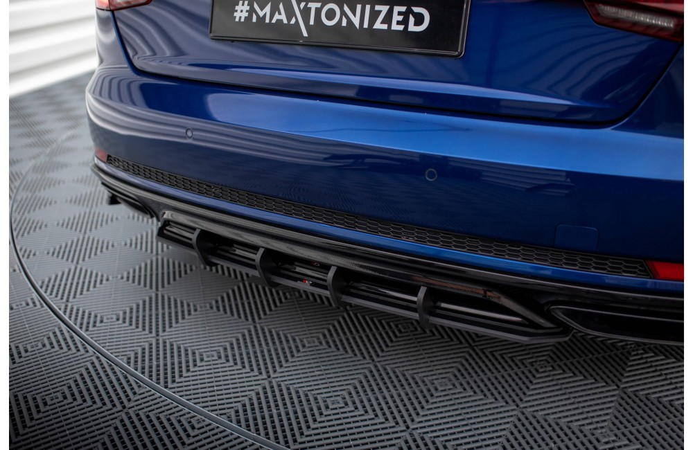 Street Pro Rear Diffuser Audi A4 Competition B9  - Black