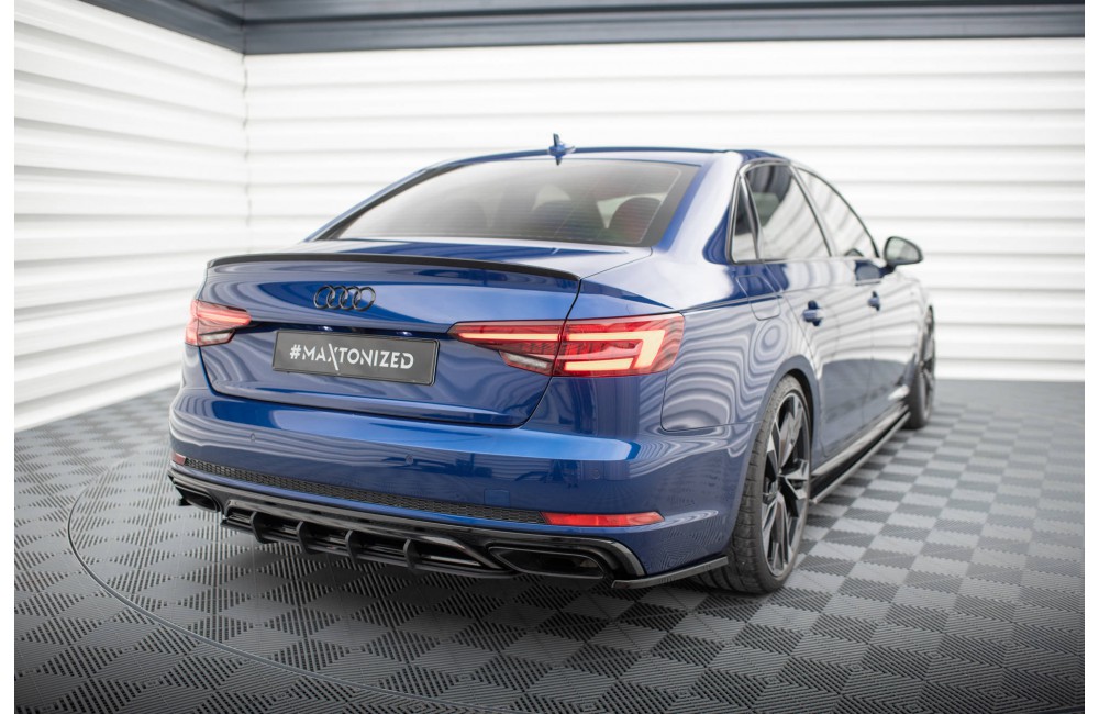 Street Pro Rear Diffuser Audi A4 Competition B9  - Black