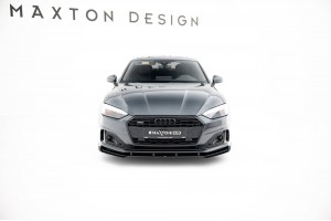 Street Pro Front Splitter + Flaps Audi A5 F5 Facelift - Black + Gloss Flaps