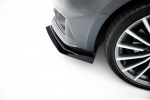 Street Pro Front Splitter + Flaps Audi A5 F5 Facelift - Black + Gloss Flaps