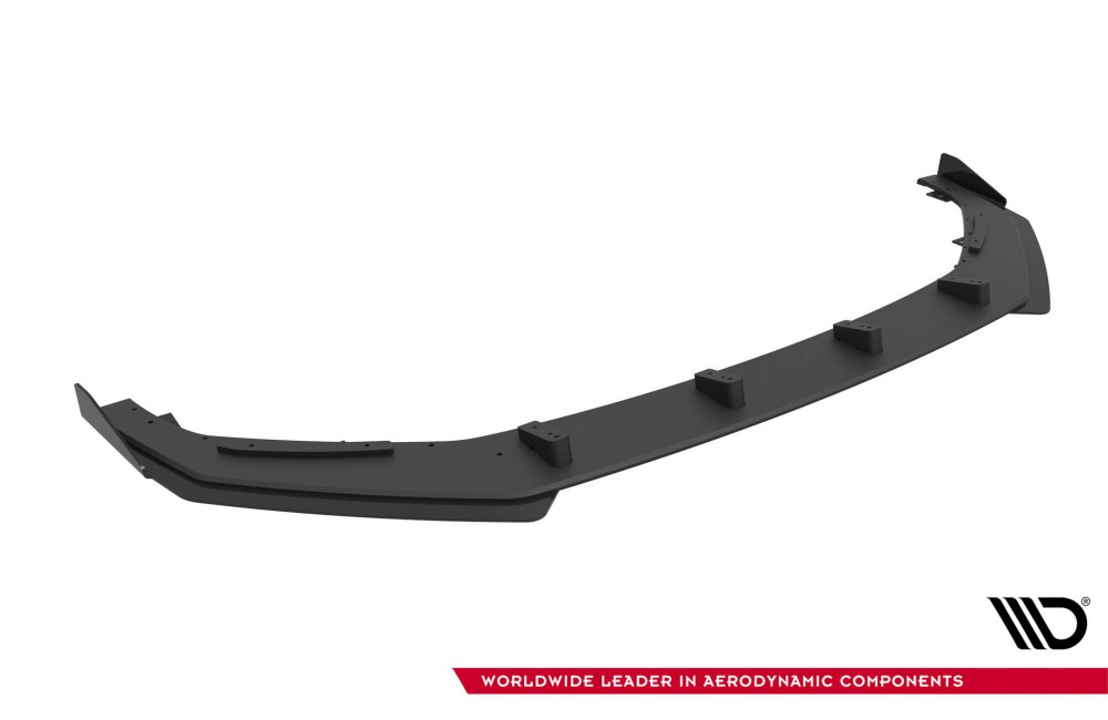 Street Pro Front Splitter + Flaps Audi A5 F5 Facelift - Black + Gloss Flaps