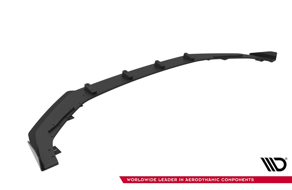 Street Pro Front Splitter + Flaps Audi A5 F5 Facelift - Black + Gloss Flaps
