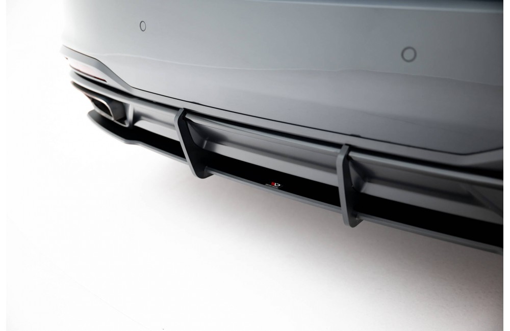 Street Pro Rear Diffuser + Flaps Audi A5 F5 Facelift - Black + Gloss Flaps