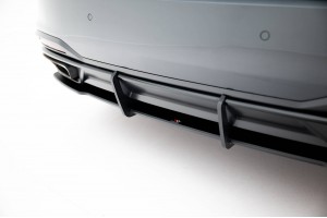 Street Pro Rear Diffuser + Flaps Audi A5 F5 Facelift - Black + Gloss Flaps