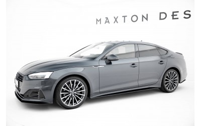 Street Pro Side Skirts Diffusers Audi A5 Sportback F5 Facelift - Black
