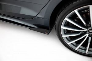 Street Pro Side Skirts Diffusers + Flaps Audi A5 Sportback F5 Facelift - Black + Gloss Flaps Street Pro Side Skirts Diffusers + Flaps Audi A5 Sportback F5 Facelift - Black + Gloss Flaps