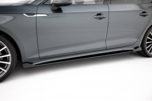 Street Pro Side Skirts Diffusers + Flaps Audi A5 Sportback F5 Facelift - Black + Gloss Flaps Street Pro Side Skirts Diffusers + Flaps Audi A5 Sportback F5 Facelift - Black + Gloss Flaps