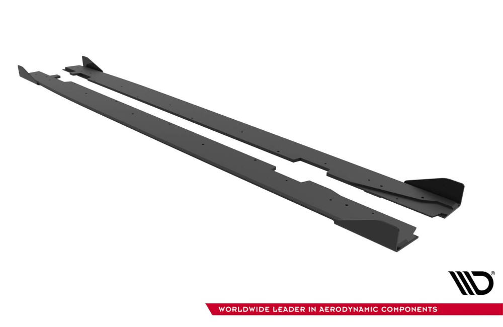 Street Pro Side Skirts Diffusers + Flaps Audi A5 Sportback F5 Facelift - Black + Gloss Flaps Street Pro Side Skirts Diffusers + Flaps Audi A5 Sportback F5 Facelift - Black + Gloss Flaps